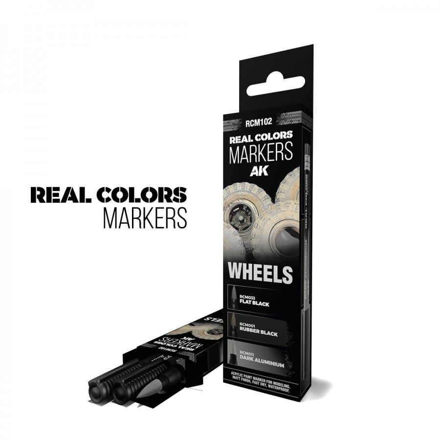 AK Interactive Real Colors Markers Wheels (3) RCM102